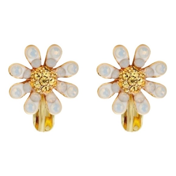 KATE SPADE • Dazzling Daisies Daisy Flower Clip On Earrings - Picture 1 of 4